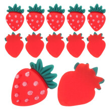 OULII Décorations de gâteaux artificielles fraise rouge, 30 pièces