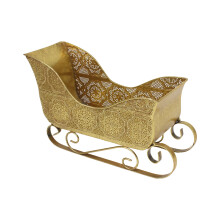 IJzeren slee sculptuur snoepdoos ornament 1 stuk