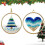 Glass Nativity Ornament Blue 2.36 in 3