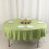 Sage Green Scuba Polyester Round Tablecloth 108 in 5
