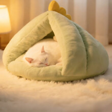 15.75x17.72in Dog House Winter Warmth Semi-Enclosed Safety All Season Cats and Dogs Sleeping Mat Pet Supplies