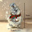 Snowman Disco Ball Statue with Knitted Scarf 3