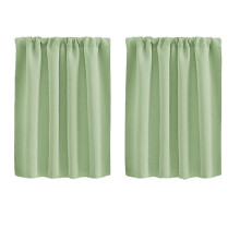 Green Thermal Insulated Curtains 36.2" x 29.9", Rod Pocket,