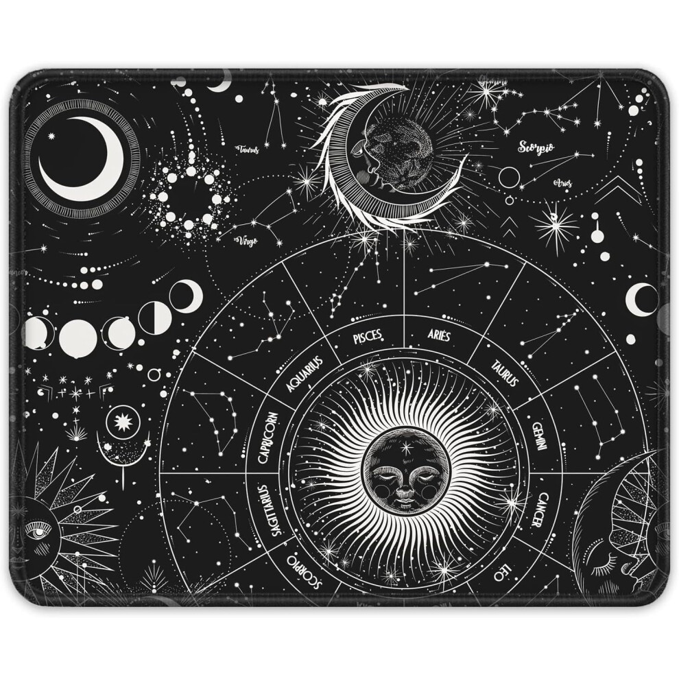 Thick 12X10in Rubber Mouse Pad With Non-Slip Base, Stitched Edges & Cute Beach/Coconut Tree Design Â Waterproof, For Gaming/Office 9426043174613
