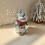 Snowman Disco Ball Statue with Knitted Scarf 4