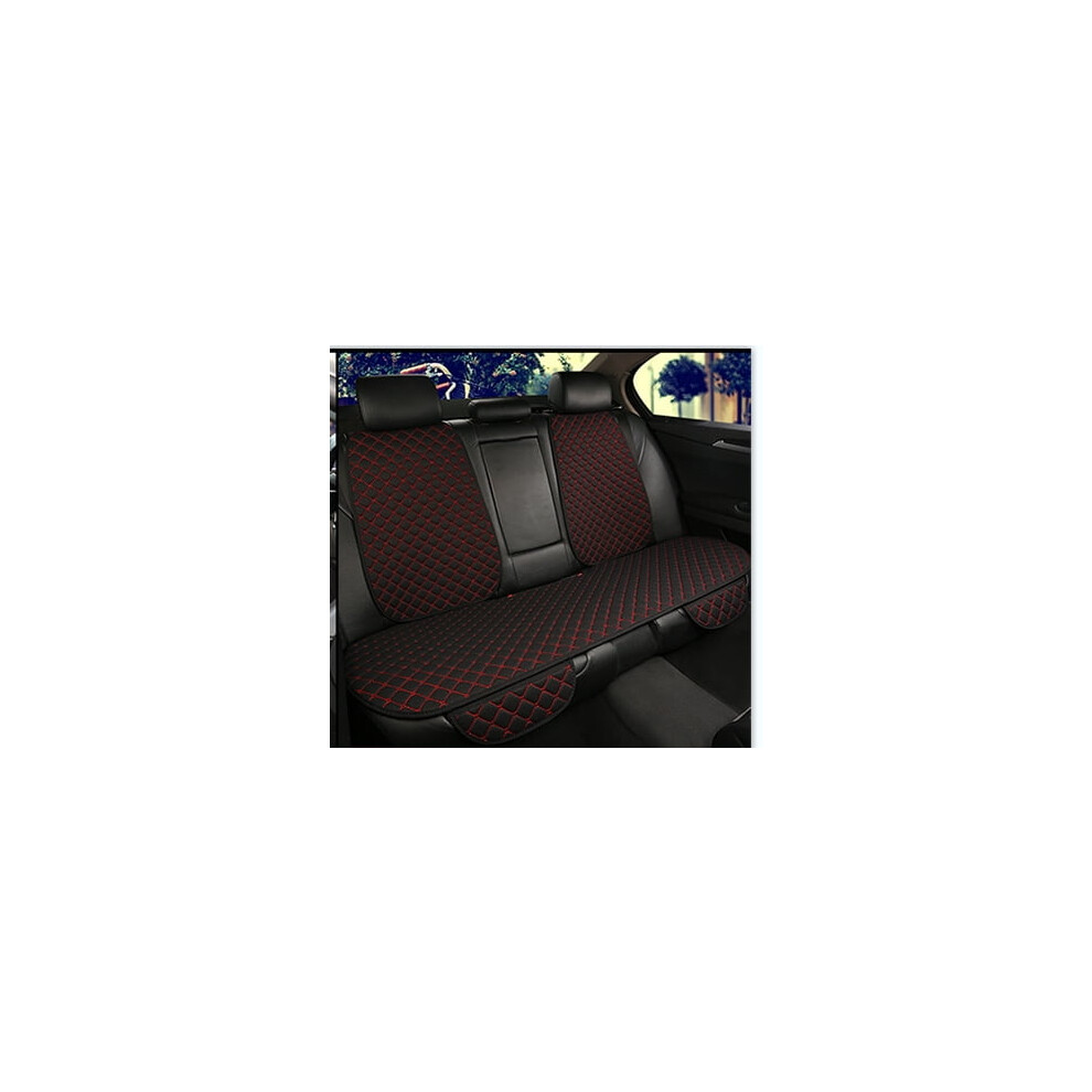 Car Seat Cover Protector Linen Front Rear Back Cushion Protection Pad Mat Backrest For Auto Interior Truck Suv(1 Rear +Red) Black/Red 9426043174149