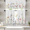 Watercolour Floral Kitchen Curtain Set 3 pcs 1
