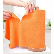 Rouleau de chiffons de nettoyage en microfibre orange 20 feuilles