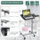 Resenkos Overbed Table,Tray Table,Standing Desk,Adjustable Angle Height Rolling Laptop Table-Black 3