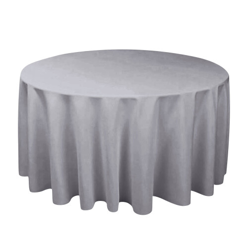 63" Round Waterproof Tablecloth - PEVA, Disposable 1