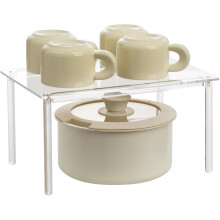 Acrylic Cabinet Organizer – Clear Shelf Risers, 1 Pack