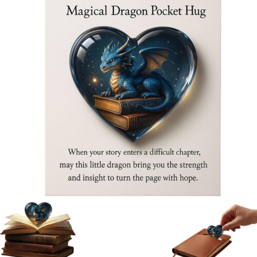 Αναμνηστικό από ακρυλικό σε σχήμα τσέπης Dragon on Books
