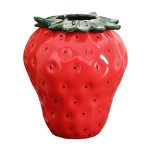 Strawberry Vase Strawberry Home Decoration Vase Dry Flower Pot Ceramic Flower Rack Flower Arrangement Container Ceramic Red