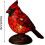 Cardinal Bird Table Lamp in Resin, 17 cm 5