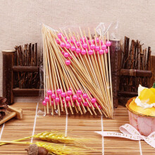 Lot de 100 brochettes rondes creuses en bambou de 12 cm