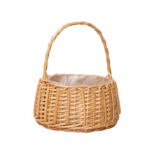 Handgeweven picknickmand van wilgenhout – naturel bruin, diverse kleuren