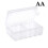 Hard Plastic Clear Battery Storage Box – 6 Slots for AA 1