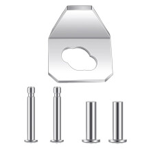 Screen Door Closer Repair Kit Includes Metal Plate Replacement Pins Protectors Sturdy Nonrust Steel Hardware For Unseamed Installation