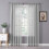Faux Linen Sheer Curtains 38" W x 84" L, Silver Grey, Pack 1