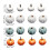16-Piece Foam Mini Pumpkin Decoration Set for Fall and 3