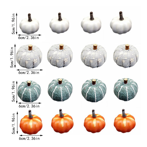 16-Piece Foam Mini Pumpkin Decoration Set for Fall and 2