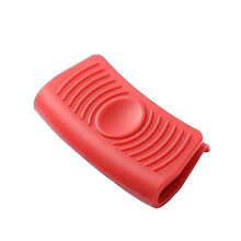 Poignée chauffante en silicone pour poêles en fonte, rouge A