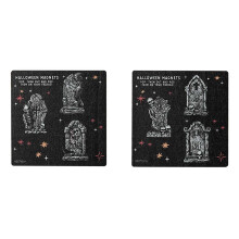 Halloween-Wandaufkleber Hexe Kürbis Skelett 6 Stück