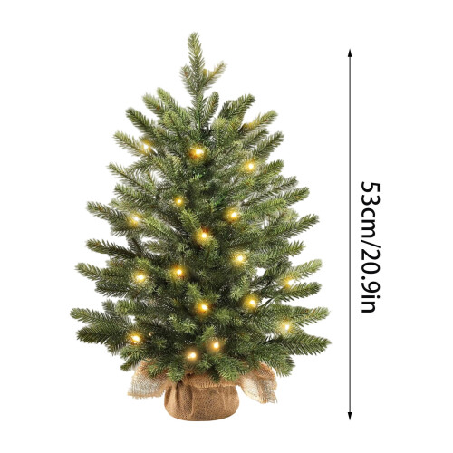 18in Pre-Lit Artificial Christmas Tree with Warm White 1
