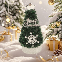 Mini Christmas Tree 5.1 Inch with Cartoon Ornaments