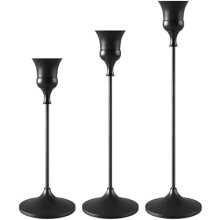 Rose Gold Taper Candle Holders Set of 6