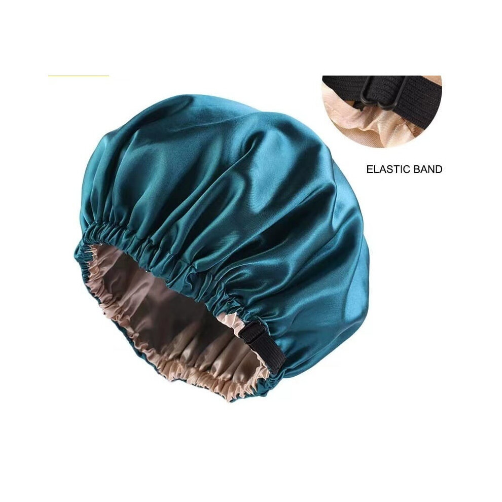 Satin Bonnet,Silk Bonnet for Sleeping,Double Layer Satin Hair Bonnets for Sleeping,Adjustable Satin Bonnet for Women Curly