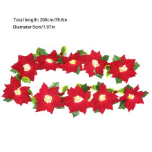 Guirlande lumineuse de Noël en fil rouge PVC (1 pièce)