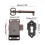 Drawer Lock Set Iron 3-Piece for Storage Boxes and Drawers 3