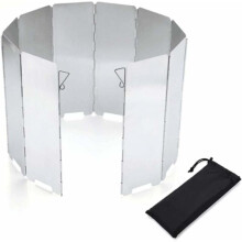 Lightweight Foldable Wind Protection for Camping Stoves,  Aluminium Folding Stove Windscreen with Portable Aluminum Alloy Outdoor Windshield