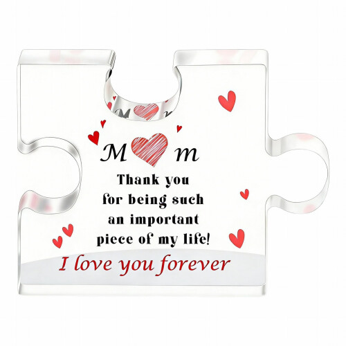 Decor de birou cu puzzle acrilic transparent, 10x8,5 cm 1