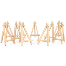 Natural Pine Wood, Paintable Surface Mini Wooden Easel For Artwork Display, Foldable Design Party Decoration Versatile Usage Lightweight