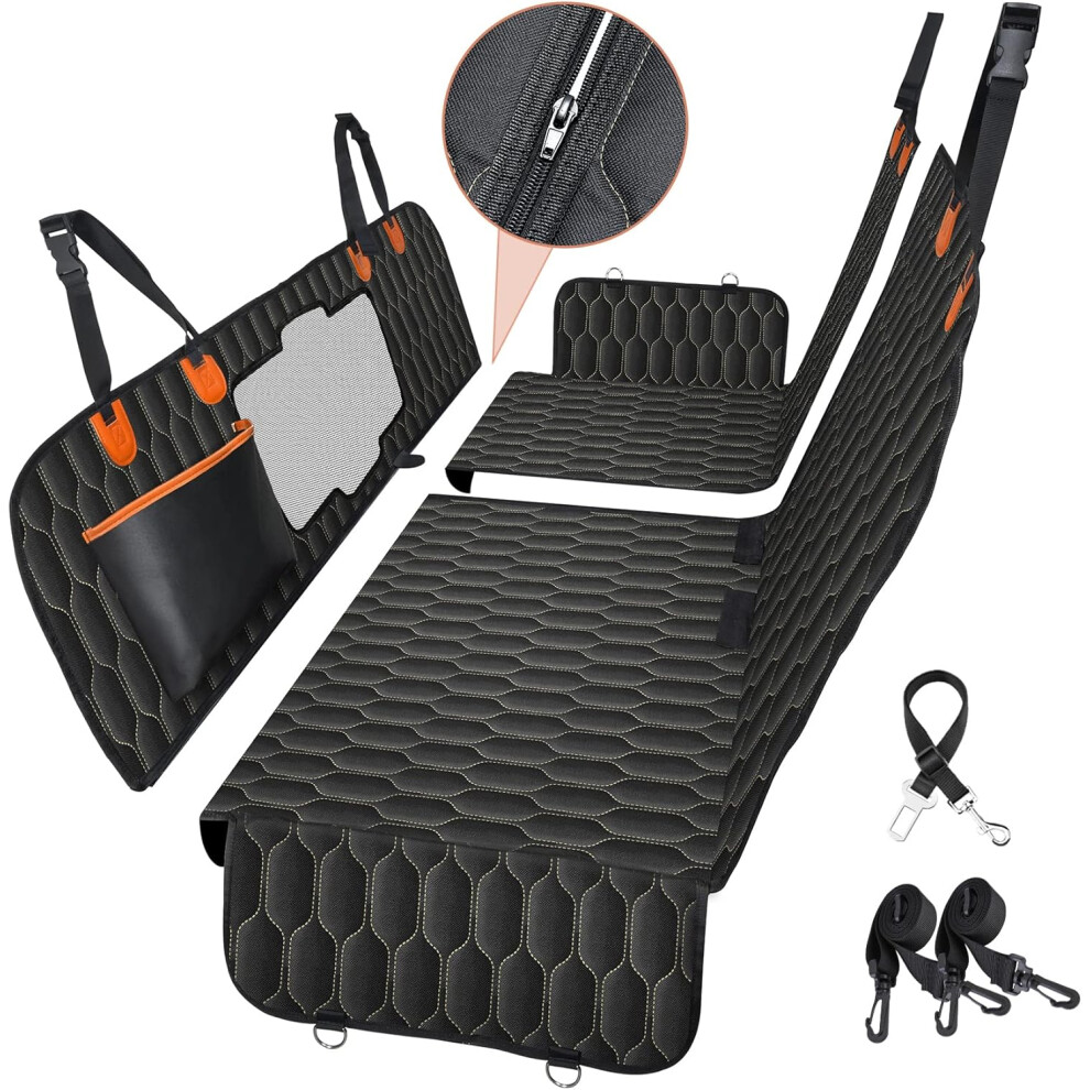 Pet Travel Buddy, Mesh Window Dog Car Seat Cover, Universal Size Waterproof Nonslip Surface Ensures A Safe And Fun Journey For Your Pet, Road Safety 9044386819918