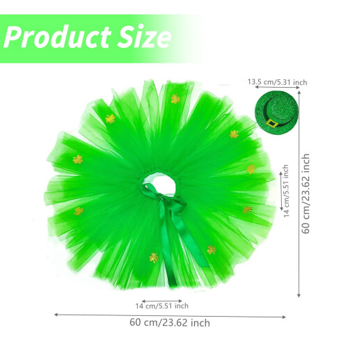 St. Patrick's Day ganzenoutfit groene tule tutu en 2