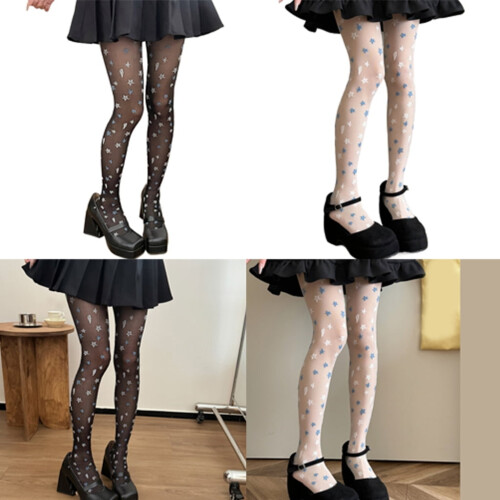 Star Patterned Nylon Tights for Women 1