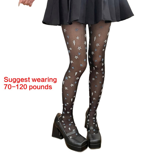 Star Patterned Nylon Tights for Women 2