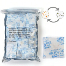 LotFancy Silica Gel Packets, 100 pcs 3g, Indicating Desiccant Moisture Absorber Bags for Spices, Jewelry, Shoes – Compatible with Standard