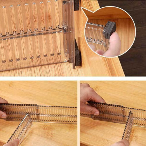 Drawer Storage Partition Divider Cabinet Adjustable K1F1 Baffle Organizer E 1