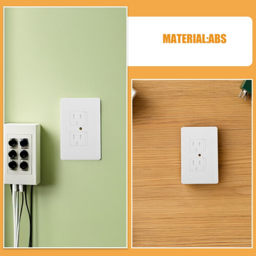 White Wall Socket Cover Plates with Self-Closing Safety 2