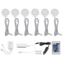 Bright Non-Flickering Interior Lighting, 6PCS Low Power Consumption Puck Lights for Caravan Motorhome RV Trailer Boat Van, Heat Dissipation Stable