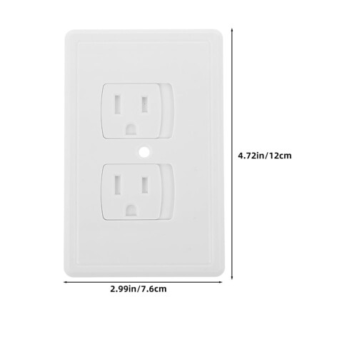 White Wall Socket Cover Plates with Self-Closing Safety 1