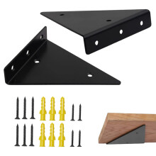 Wall Shelf Invisible Fixing 17cm 2 Pieces Triangle Bracket Shelf Invisible Bracket Shelf Invisible Metal Shelf Bracket Floating Metal Triang