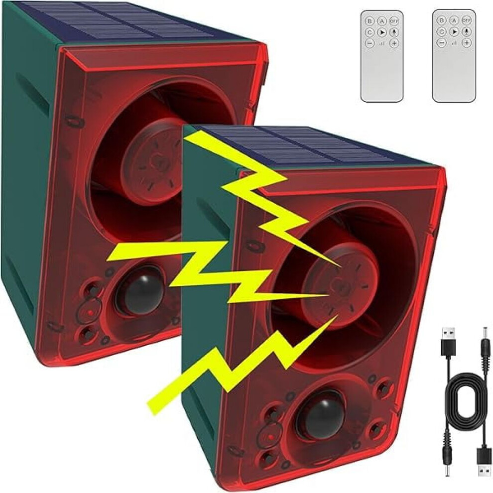 Adjustable Volume Motion Sensor Alarm, Dog Barking & Gunshot Sound 130Db Motion Detector Alarm With 3 Modes Operation Usb Charging Backup For Light 9044386788795