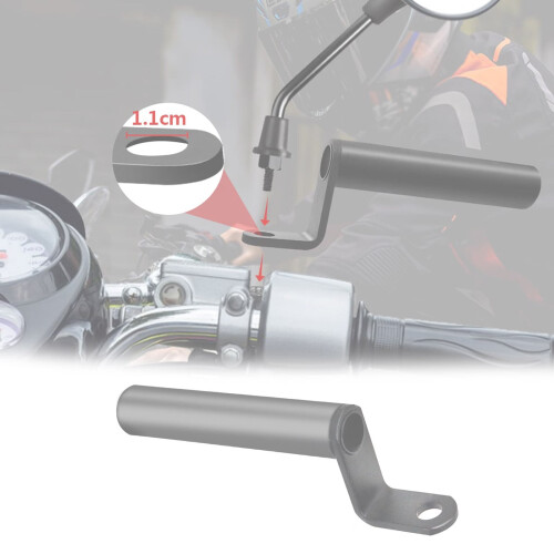 Motorcycle Rear View Expander Bracket Adapter Holder Mount Extend Raising Expansion 2