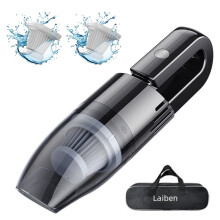 Portable And All-round Clean Mini Vacuum for Car Interior, Handheld Vacuum Cordless with Strong Suction 6000Pa, Translucent Dust Bucket for Easy