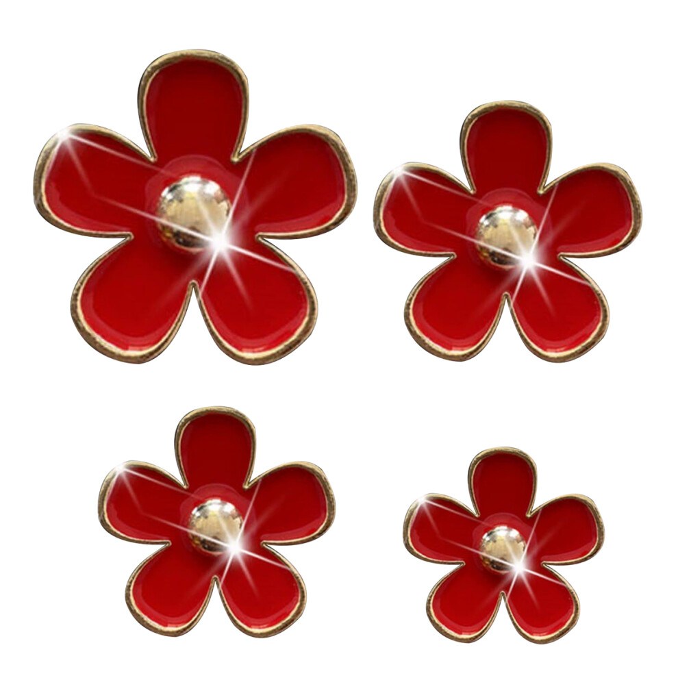 Reusable Air Freshener, Easy To Use Chrysanthemum Flower Car Air Fresheners Vent Clips, Five Petal Alloy Air Outlet Clip With Practical Function For 9044386791108